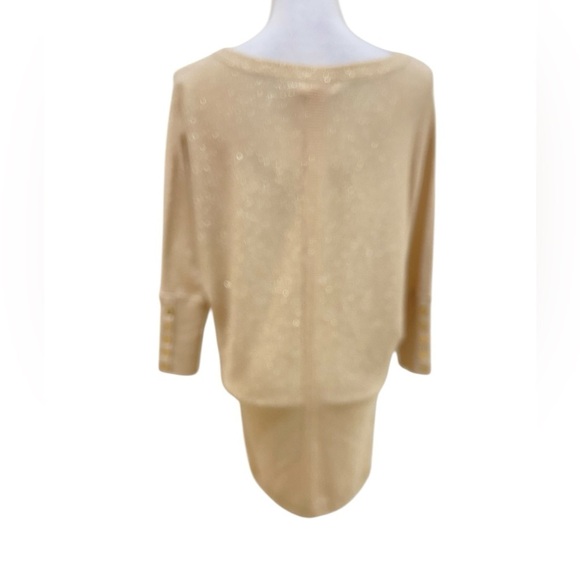 Lilly Pultizer metallic merino wool blend dolman sleeve cuff buttons dress small - Picture 11 of 14